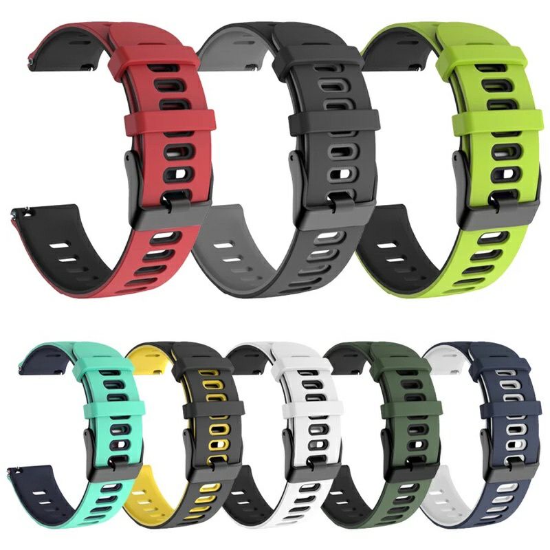 Strap tali pengganti smartwatch ukuran 20mm N 22mm bahan silicone