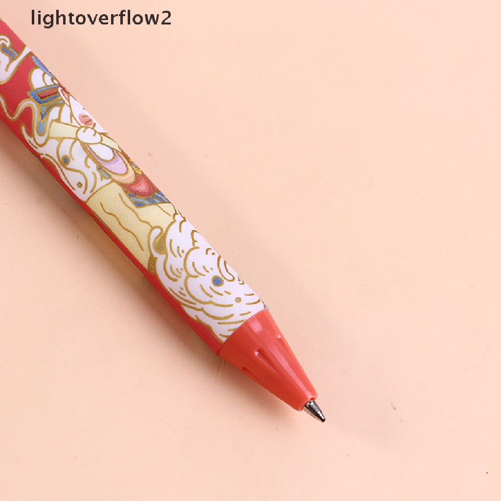 (lightoverflow2) 6pcs / Set Pulpen Tinta Gel Hitam Retractable Gaya Cina