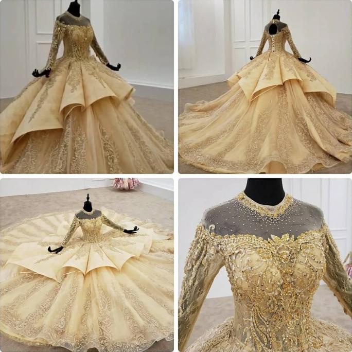 Ht 02 Gaun Pengantin Wedding Dress Ekor Import