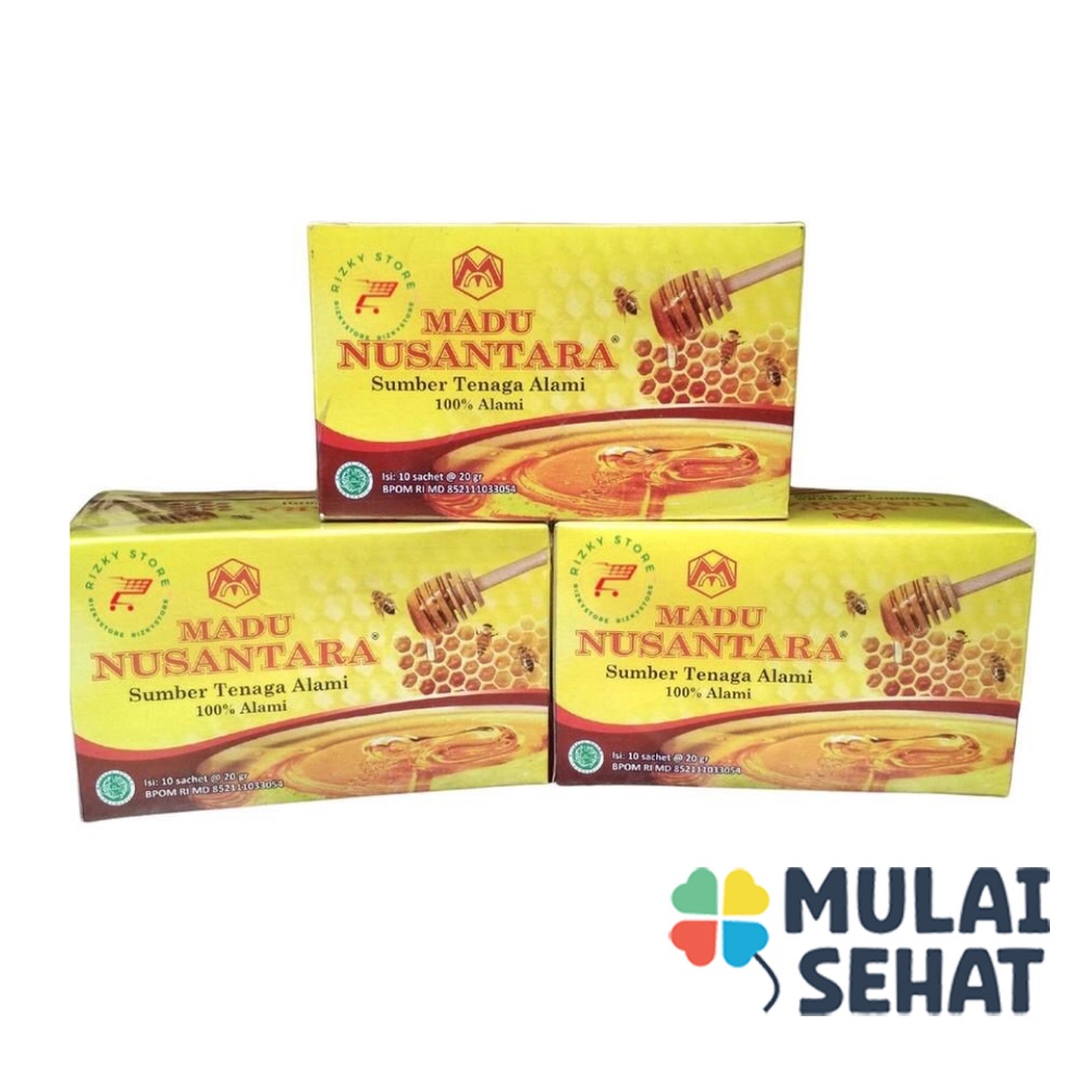 

Madu Nusantara 1 Box Isi 10 sachet - madu - madu murni - madu asli - madu original