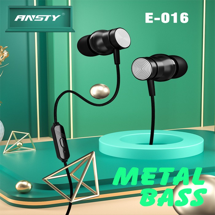 HEADSET EARPHONE HANDSFREE ANSTY E-016 SUPER BASS