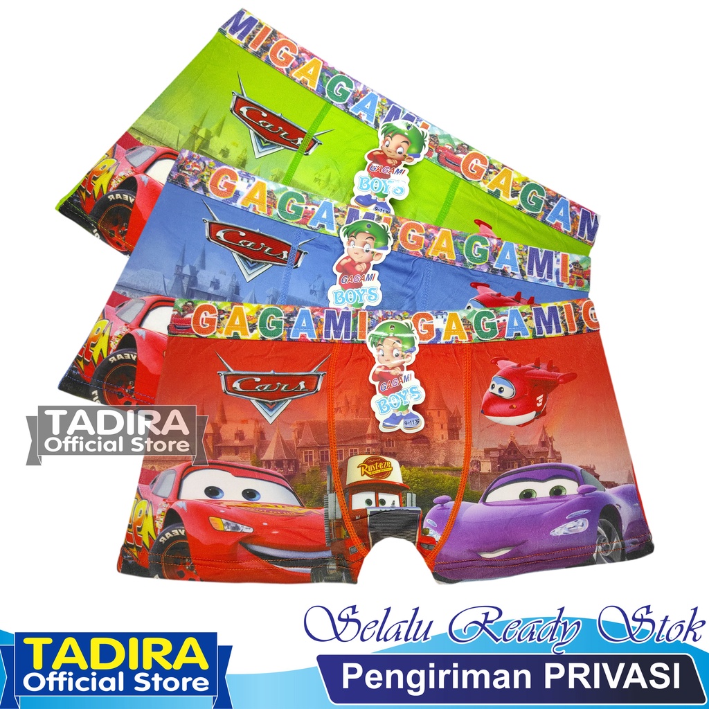 6 Pcs CD Boxer Anak Cowok Motif Gambar usia 3-11 Tahun Real Pict TADIRA Store