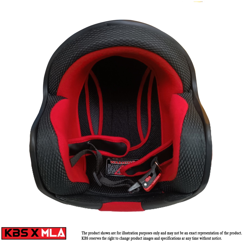 Helm Half Face Dewasa MLA DJ MARU Solid Polos RED FERARI Single Visor Clear Bening Untuk Pria Dan Wanita Dewasa COD