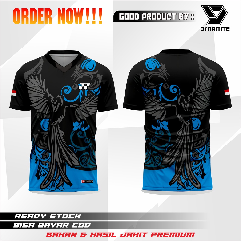 READY STOCK JERSEY ATASAN BADMINTON TENIS MEJA BULUTANGKIS FULL PRINTING KAOS OLAHRAGA PREMIUM DYNAM