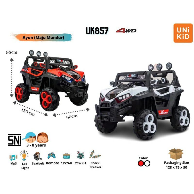 Unikid UK857 / Mobil Aki Unikid UK857 / Mainan Anak