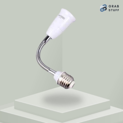 Adapter Soket Lampu Bohlam E27 ke E27 19.5 cm / Fitting Lampu Leher Fleksibel Panjang Bohlam / Adapter Ekstensi Colokan Lampu Stop Kontak / Konektor Fitting Saklar Lampu Adapter Colokan Listrik / Colokan Lampu Bohlam Stop Kontak Steker Saklar Original