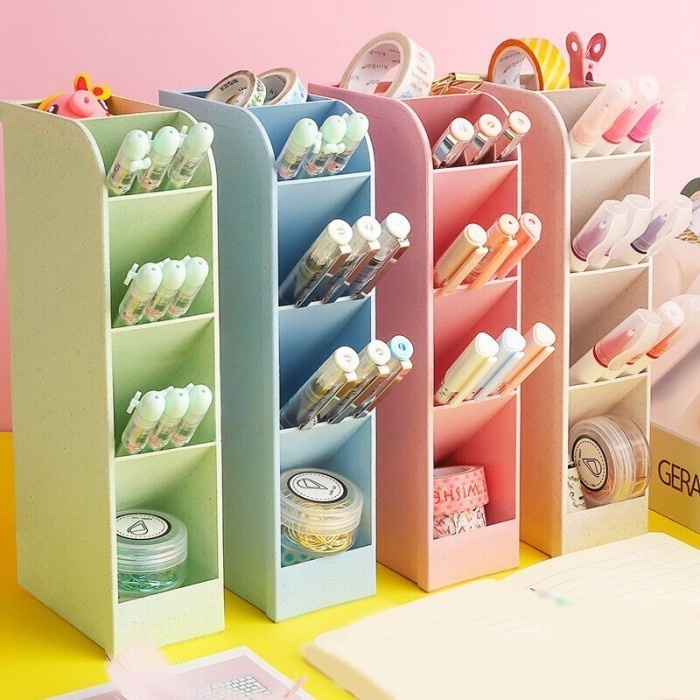 

RAK PENYIMPAN ALAT TULIS 4 SEKAT / ORGANIZER BOX 4 LAYER MULTIFUNGSI