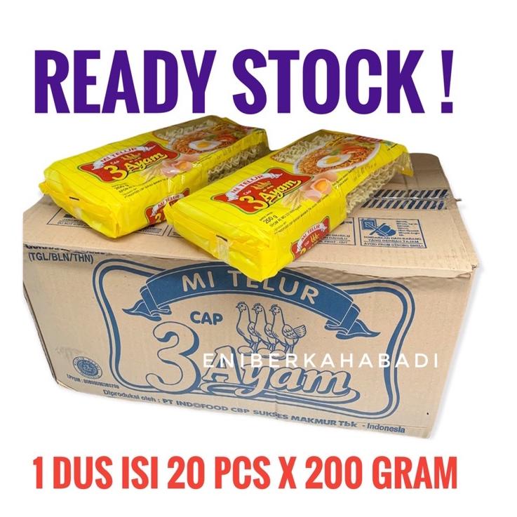 

Barang Laris Mie Telur 3 Ayam 1 dus isi 20 pcs x 200 gram#