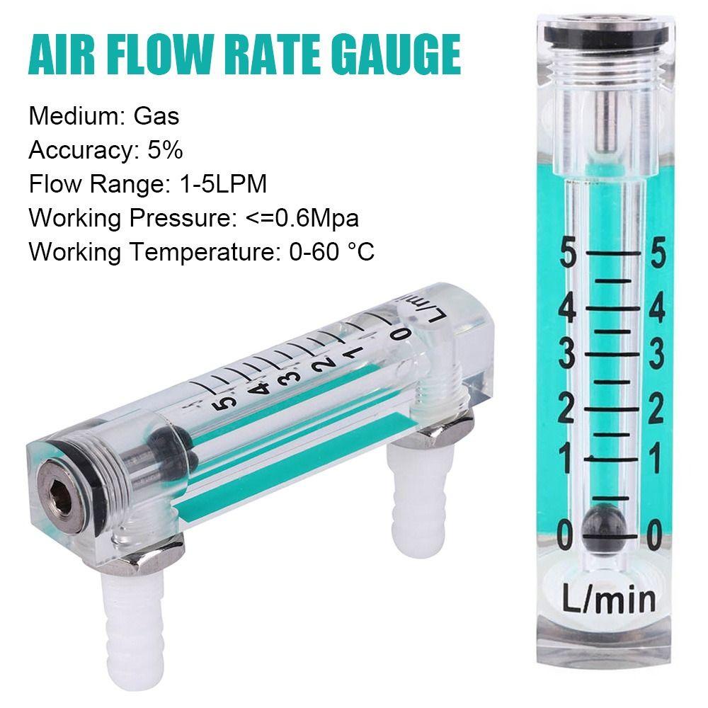 Pineapple Air Flow Rate Gauge Presisi Tinggi Dengan Pelampung Hitam Panel Akrilik Pengukur Aliran Gas