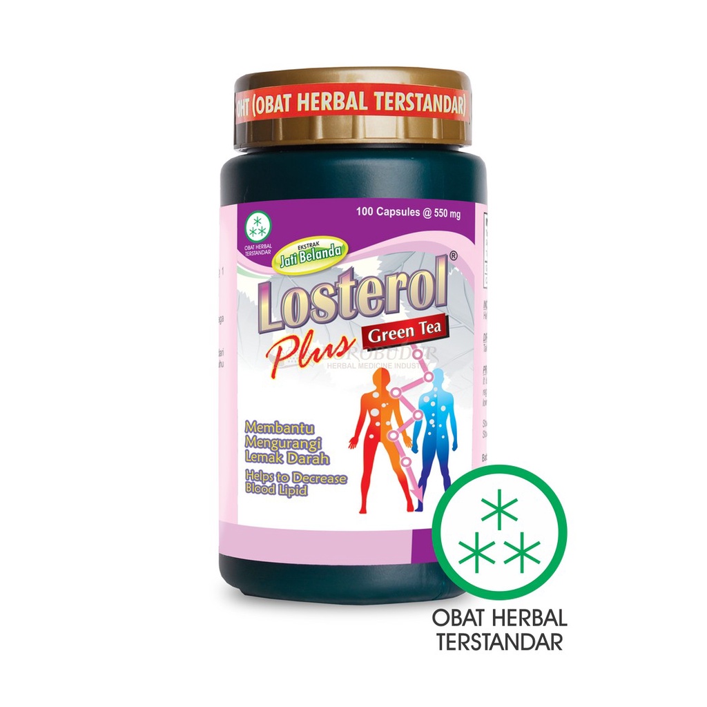 LOSTEROL PLUS 100 KAPSUL - Borobudur Herbal - Membantu mengurangi Kolesterol