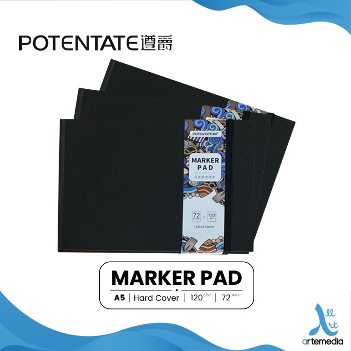 

[BISA COD] Buku Sketsa Potentate Marker Pad A5 Hard Cover Sketchbook