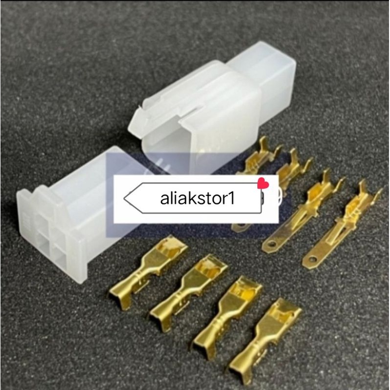 socket kabel motor 4pin kecil + skun (set)