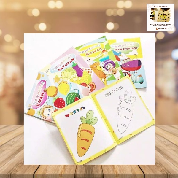 

BUKU KIKY LATIHAN MEWARNAI KECIL / 1PCS