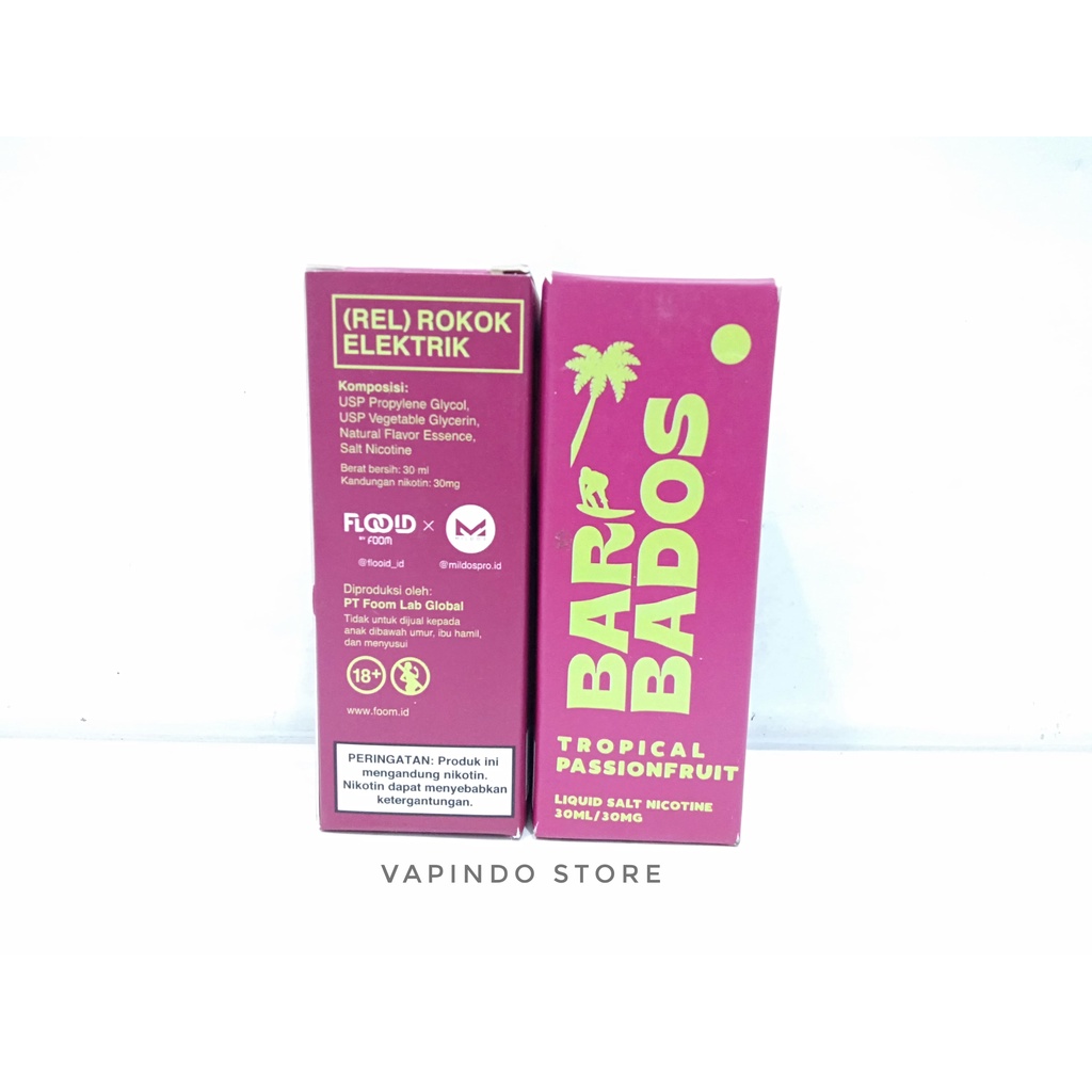 SALT FOOM BARBADOS TROPICAL PASSION FRUIT 30ML BY FOOM SALTNIC