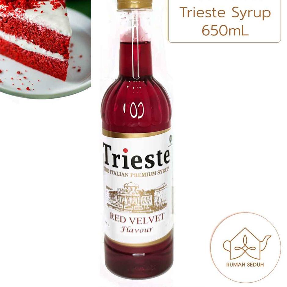 

10.10 ✨SALE✨ 650 mL Sirup Red Velvet Trieste - Trieste Italian Syrup Original serbuuu !