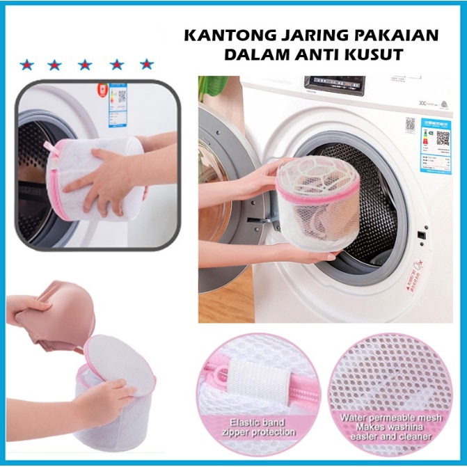 ❤ IJN ❤ Bra Laundry Bag Net Mesin Cuci / Kantong Jaring Pakaian Dalam BH Kaus Kaki / Washing Bag Tas Londry Travel Underwear Kaos Kaki Anti Kusut