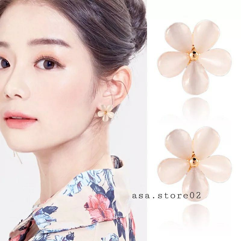 Anting Korea Bunga Indah OPAL LIMA/Anting Wanita Aksesoris Fashion