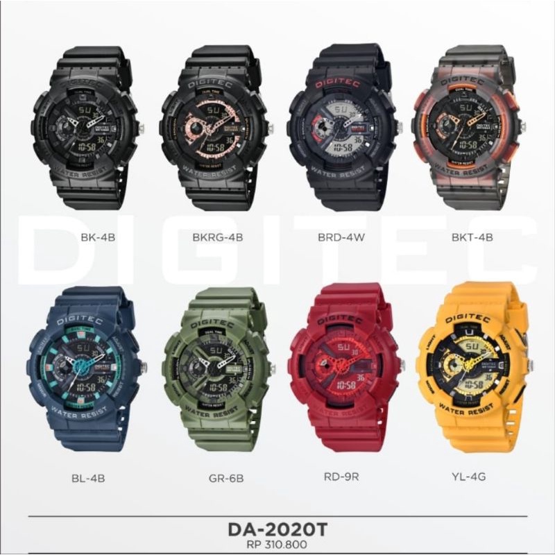 Jam Tangan Pria Digitec DA 2020T/DA-2020T Original Garansi 6 bulan