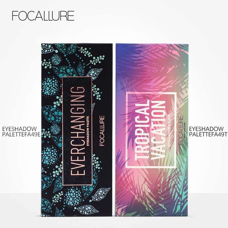 FOCALLURE FA49#T Alis Tropical Vaction Eyeshadow Palette Kosmetik High Pigment And Smooth Powder Long Lasting