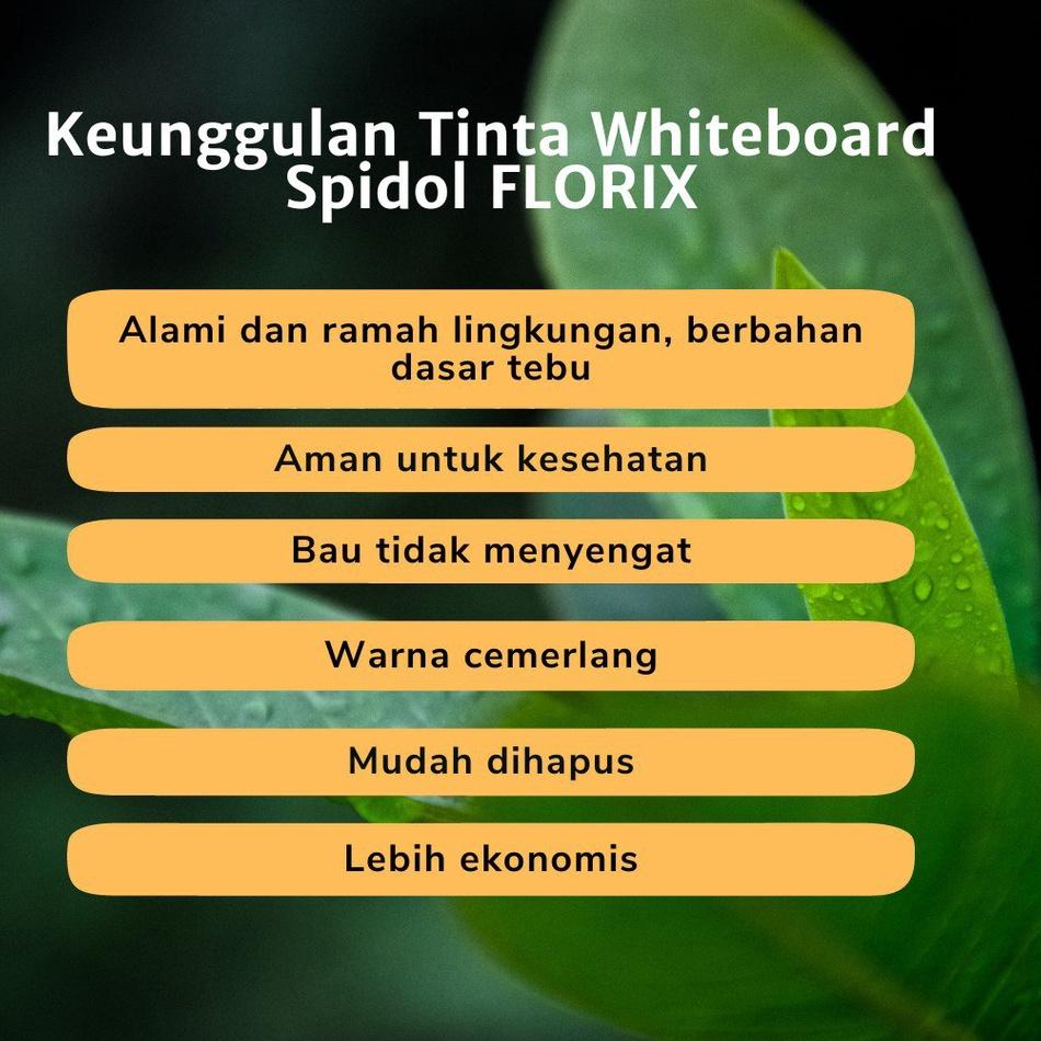 

` H0J PAKET BUNDLING Tinta Refill Spidol 50ml dan Spidol Whiteboard FLORIX isi 12 - Spidol Warna Serba Murah`