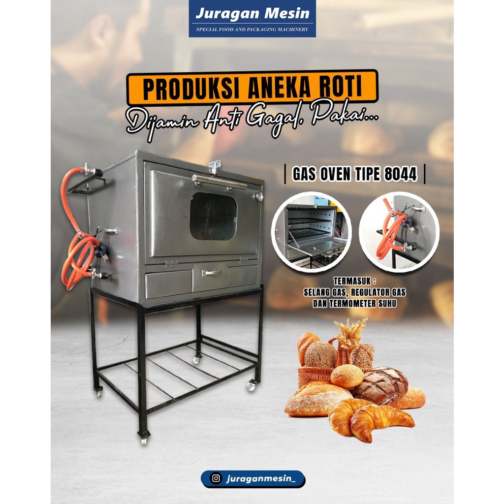 Jual OVEN GAS BIMA MODEL 8044 GAS OVEN ROTI PANGGANGAN ROTI OPEN GAS