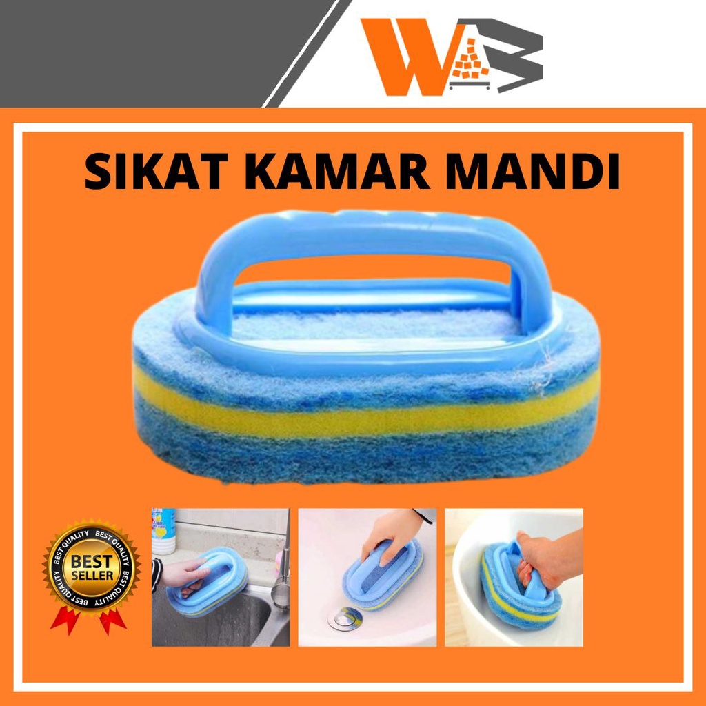 COD Sikat Pembersih Kamar Mandi WC Dapur Sponge Brush