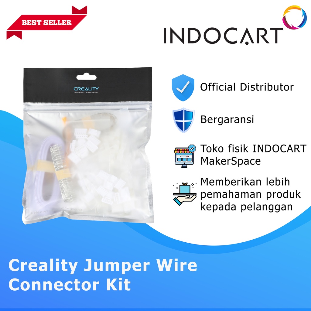 INDOCART 3D Printer Jumper Wire Connector Kit Male Female