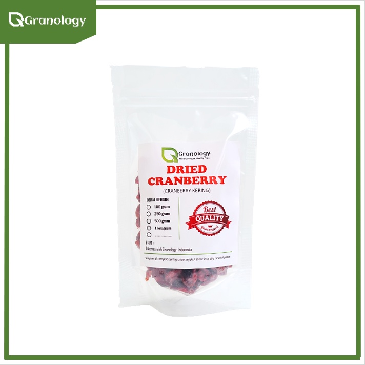 Cranberry Kering / Dried Cranberry (100 Gram) by Granology