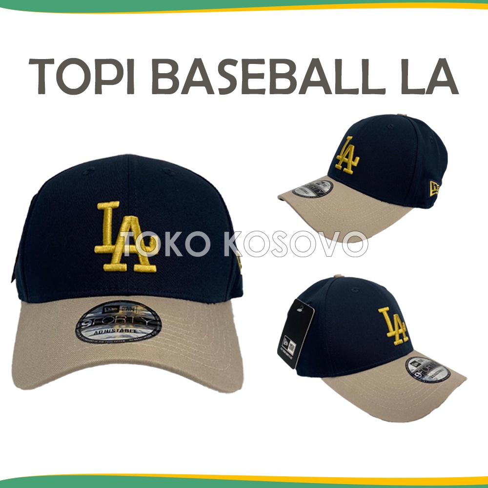 Topi Grade ORIGINAL Baseball Hat LA Dodgers, Los Angeles, Topi Bisbol MLB NBA Cap Cream Krem Khaki Biru Dongker Navy, Pria Dewasa Ori Distro NYC, YN, NY New York Yankees Murah Premium Import 100% Anak Laki Laki Wanita Unisex Bordir Polos