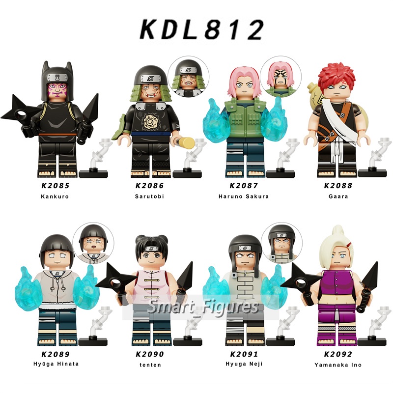 Mainan Balok Bangunan Mini Figure Naruto Sakura Gaara Tenten Haruno Sakura Hyuga Neji KDL812 Untuk Hadiah