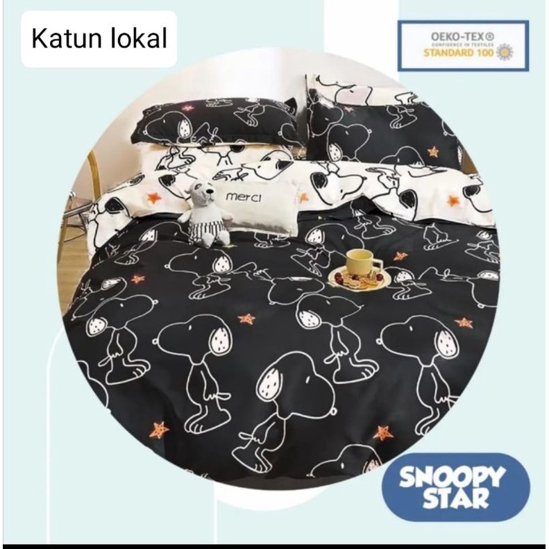 Sprei Homemade Bahan Katun CVC Premium Motif Snoopy Star dari STAR