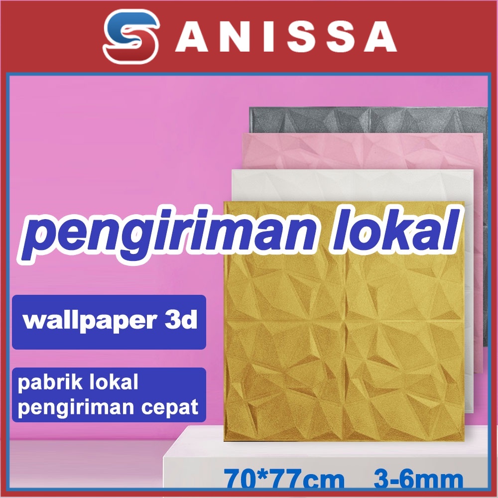 COD Beli 10 Gratis 1 Wallpaper Dinding 3D Timbul 70x70 6mm Hiasan Terbaru 2022 Foam Dimensi Timbul M