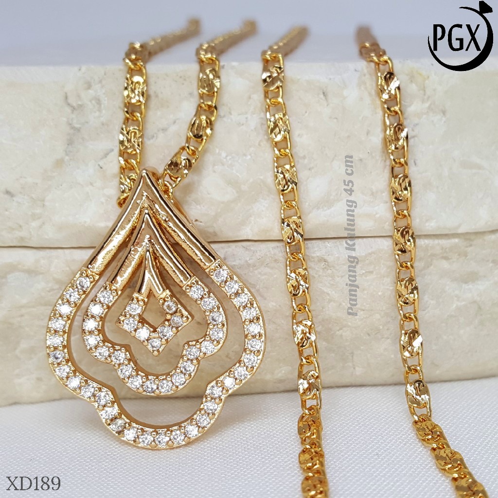 PGX Kalung Wanita Xuping Aksesoris Fashion Perhiasan Lapis Emas XD189