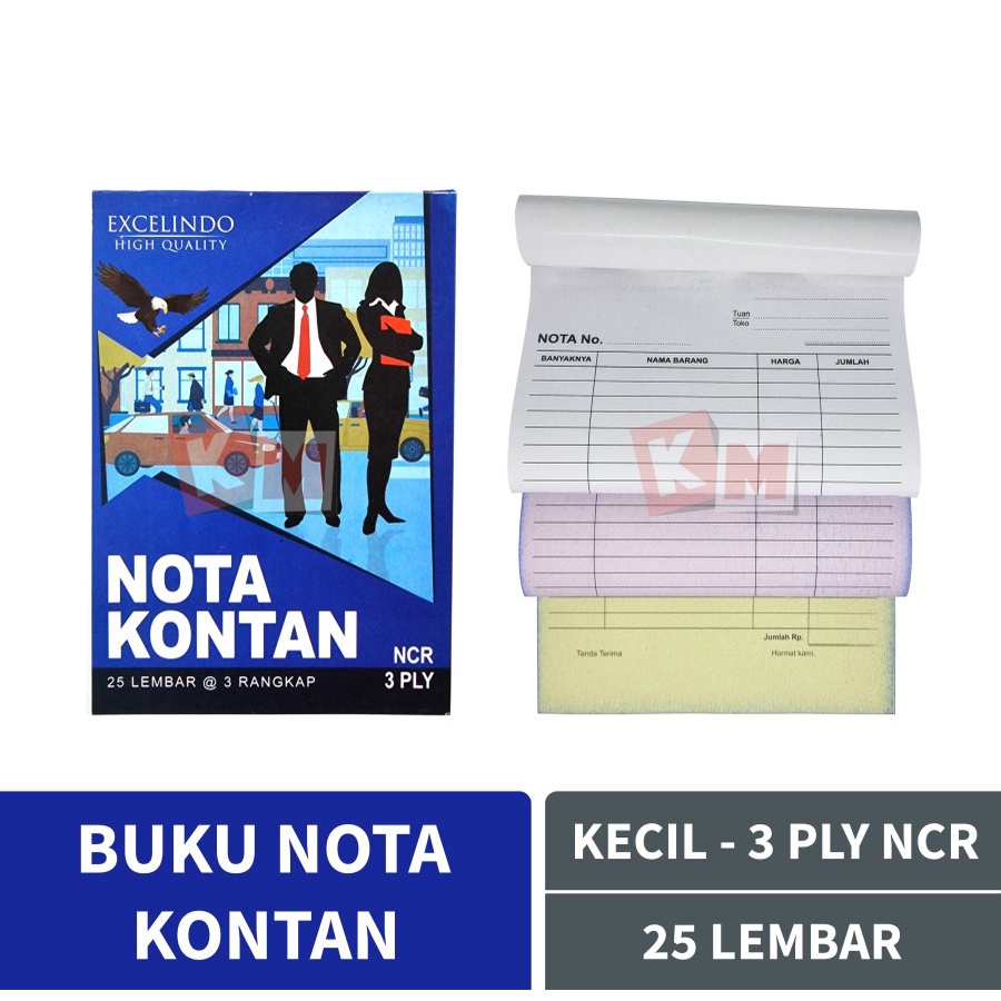 Buku Nota Kontan Kecil 3 Ply Rangkap Excelindo Isi 25 Lembar NK K3 NCR