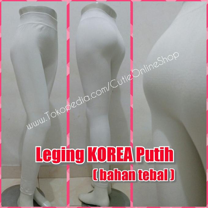 Celana Leging KOREA Putih - Polos Tebal Termurah