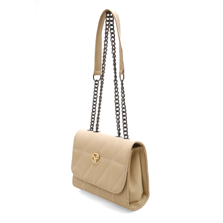 Sherina Tas Selempang Wanita Remaja Rantai Premium Polos - Latte