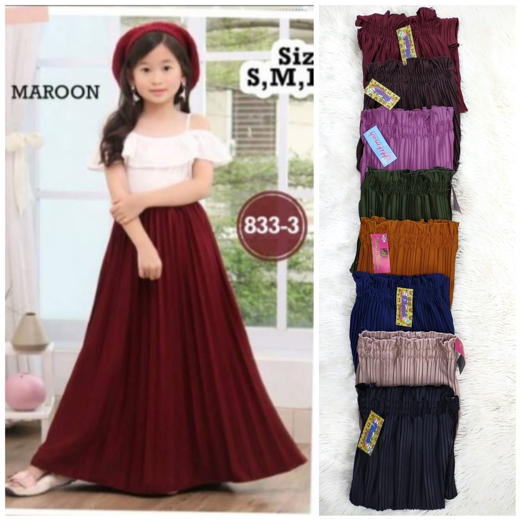 ROK PLISKET PREMIUM ANAK | ROK SKIRT PLEATED FASHION KIDS | BAWAHAN ROK ANAK PEREMPUAN |ROK PLISKET PREMIUM RF97 FASHION