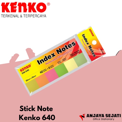 

Stick Note Kenko 640 | Memo Tempel | Sticky Note | Kertas Tempel | Per3pcs