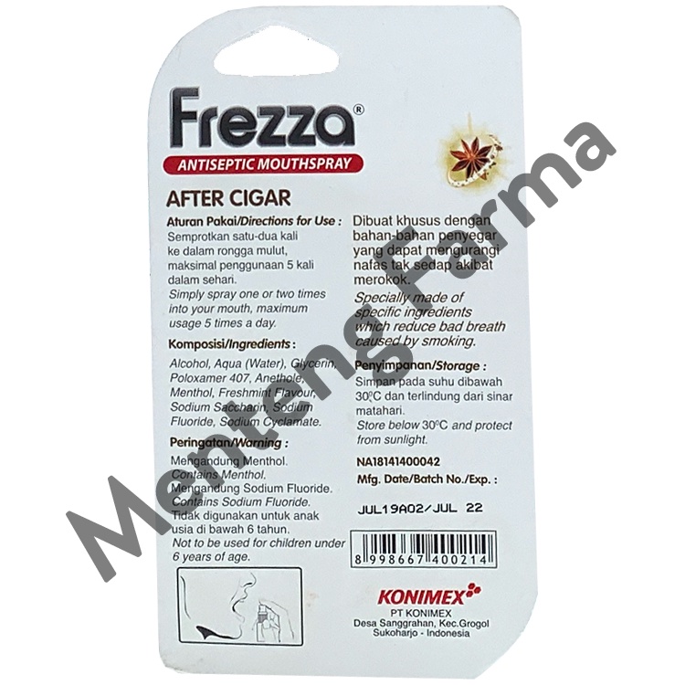 Frezza Antiseptic Mouthspray After Cigar 13mL - Menyegarkan Nafas Akibat Merokok