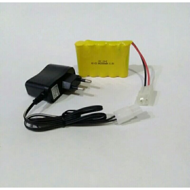 Paket Baterai RC 6Volt Soket 2 Baterai mobil remot kontrol 5 Soket 2