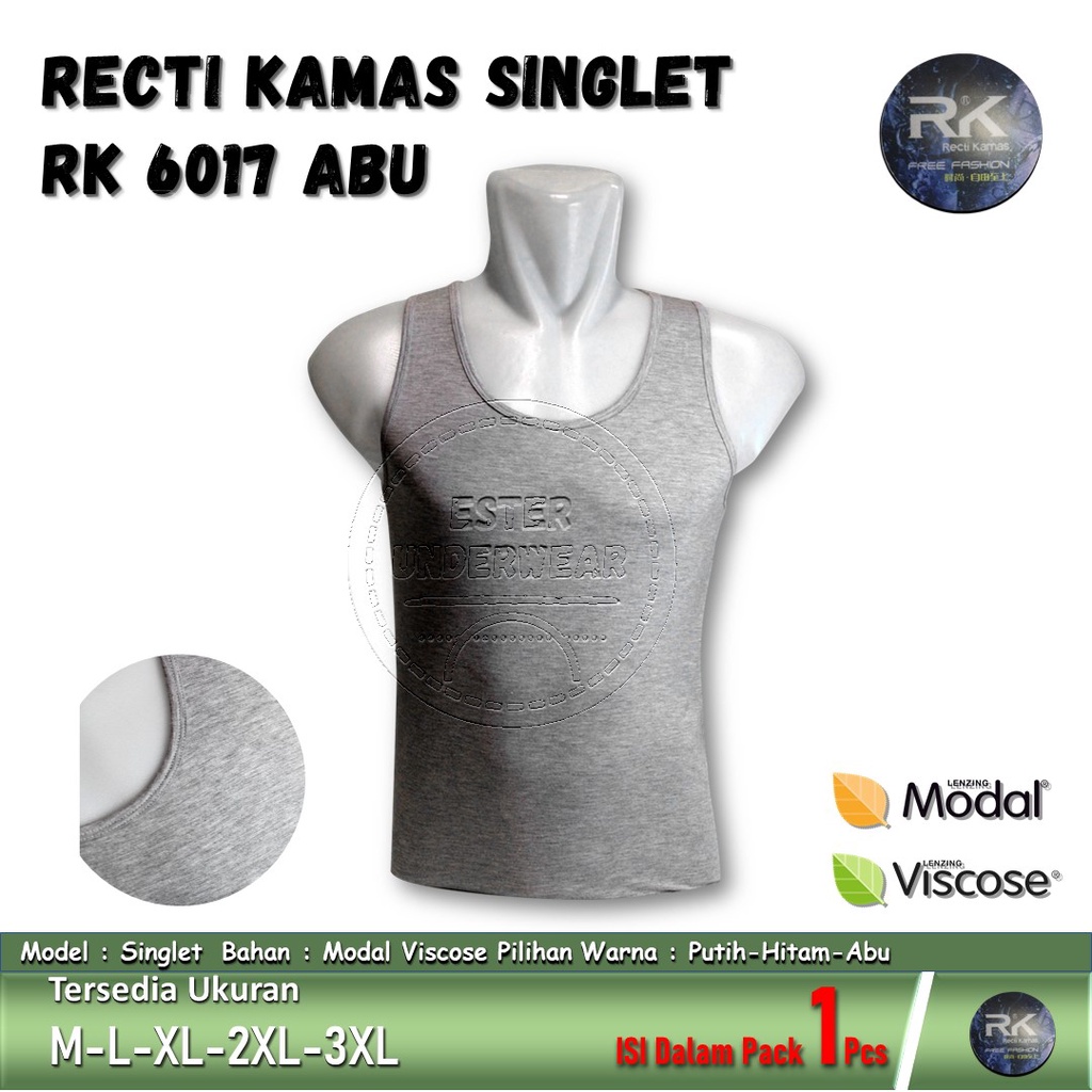 KAOS SINGLET PRIA RK RECTI KAMAS RK 6017 ISI 1PCS