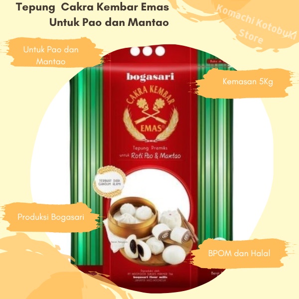 

Tepung Bogasari CKE Roti Pao Bakpao Mantao 5 Kg Pengganti Tang Mien