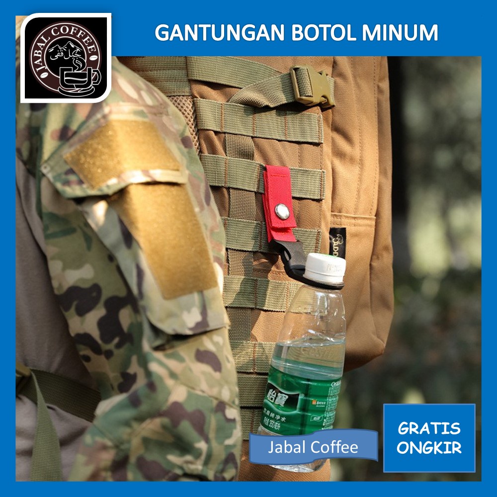 Pengait Botol Air Minum / Gantungan Botol Minum Carabiner / Holder Hanging Clip / Bottle Minum Serbaguna