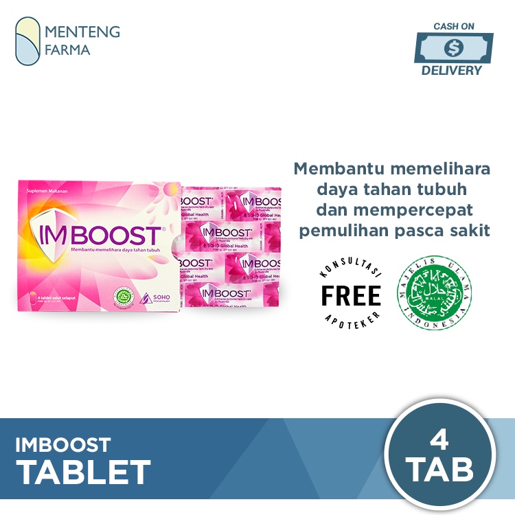 Imboost Tablet Strip Isi 4 - Vitamin Penambah Sistem Imun