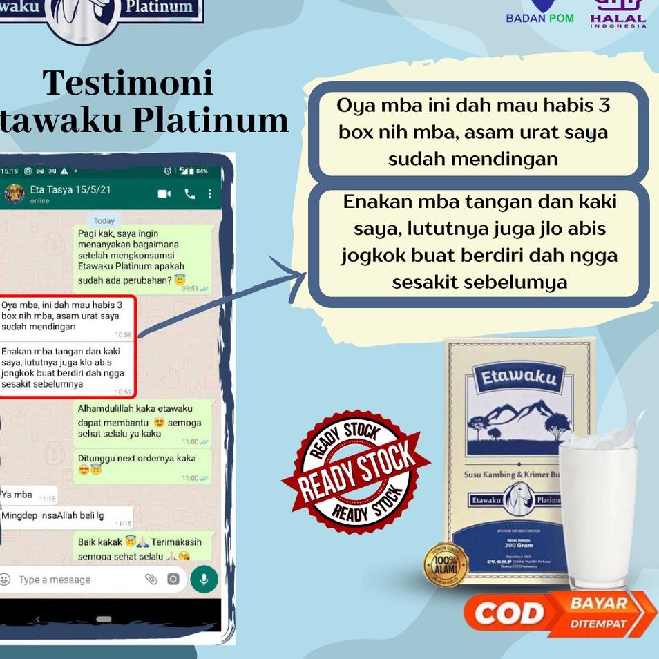 

✨COD✨ ETAWAKU PLATINUM 100% Original Susu Kambing Etawa Tingkatkan dan Jaga Daya Tahan Tubuh Melancarkan Sistem Pencernaan gas !!