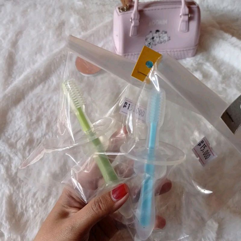 Sikat Gigi Bayi Silikon Gagang