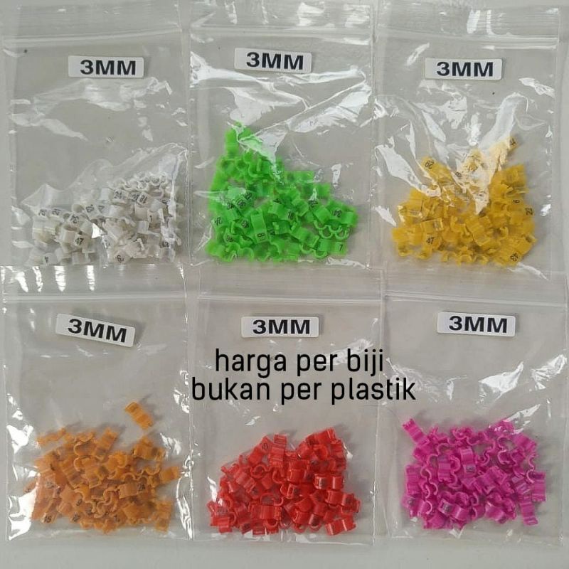 Ring plastik kenari diameter 3 mm