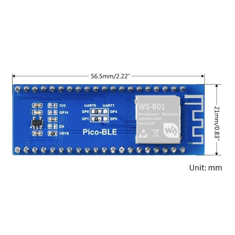 Btsg Pico Papan Ekspanding Kompatibel Bluetooth Untuk Raspberry Pi Dual-Mode BT5.1 Mendukung SPP Dan BLE Wireless Module 5v 6