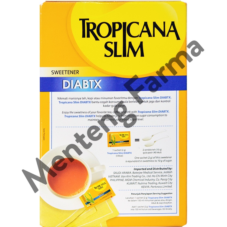 Tropicana Slim DIABTX 50 Sachet - Pemanis Alami Diabetes Bebas Kalori