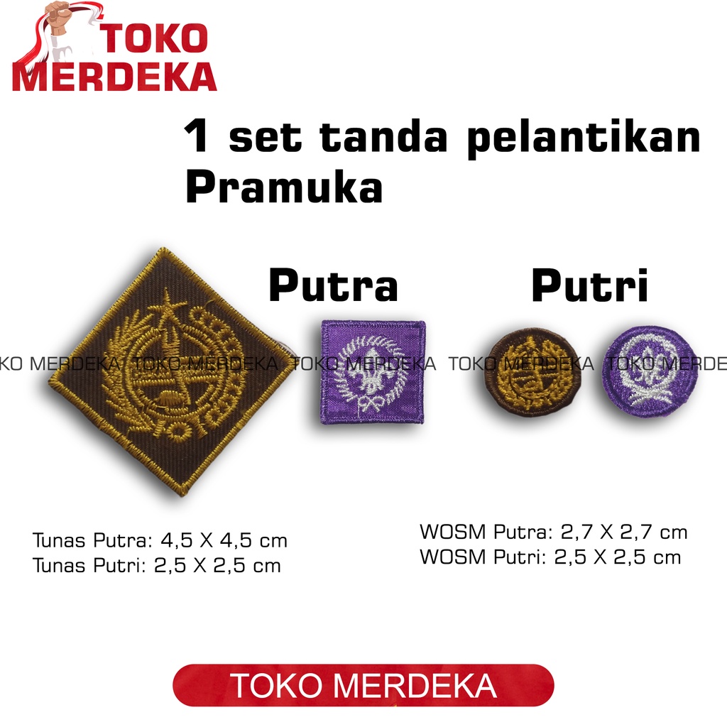 Jual Tanda Pelantikan Pramuka 1 Set Tanda Wosm Dan Tunas Shopee Indonesia